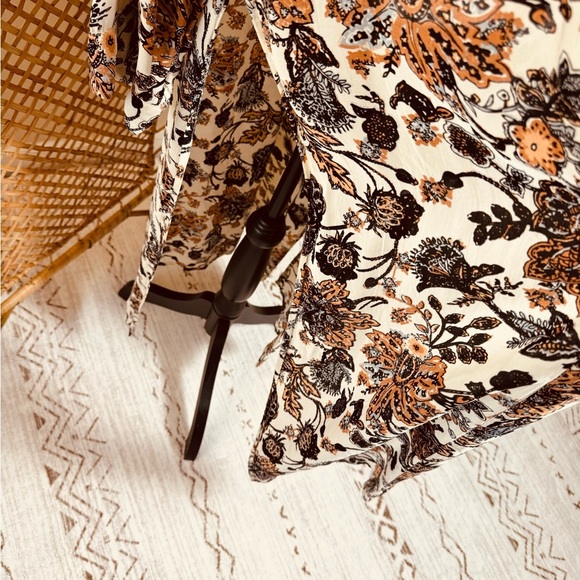 Free People Play it Cool Ivory / Cream Boho Kimono - Picture 3 of 14